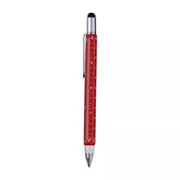 Twin Eagle Imports Marking Full Metal Body 6-in-1 Multi-Function Tool Red Engineers Pen